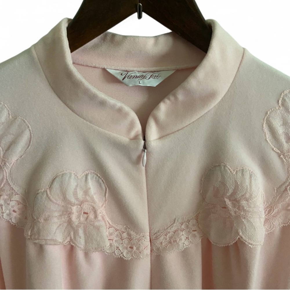 Vintage Vanity Fair Pink Polyester Nightgown Robe Womens Size‎ L - Picture 3 of 8